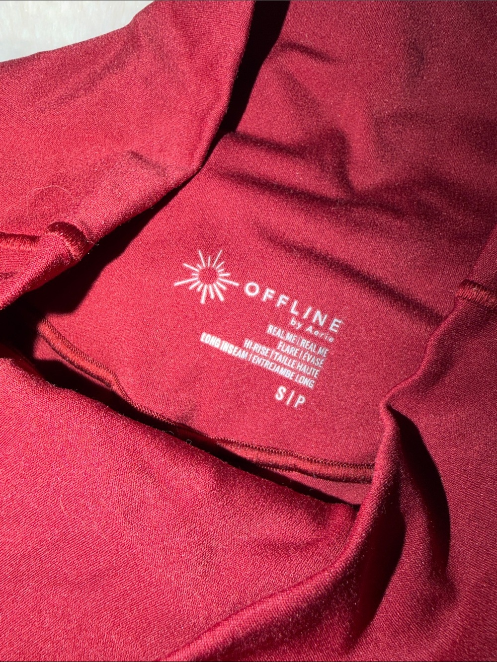 Arie offline Wine Red Flared Leggings - Picture 2 of 5